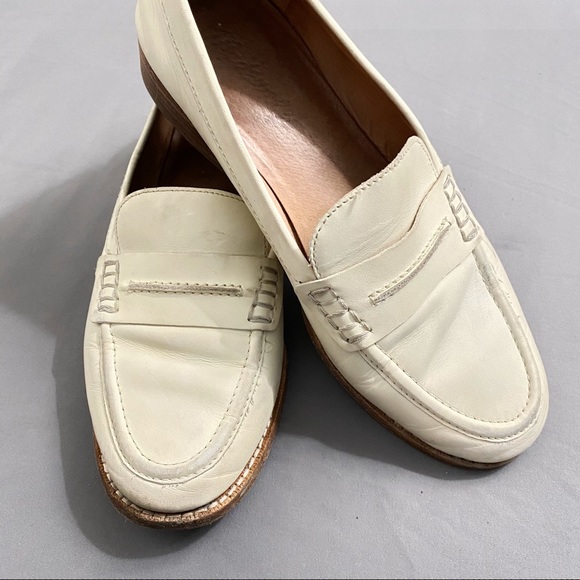 Madewell White Leather Flats 7 - Picture 8 of 10
